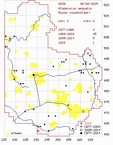 Kaart Alopecurus aequalis